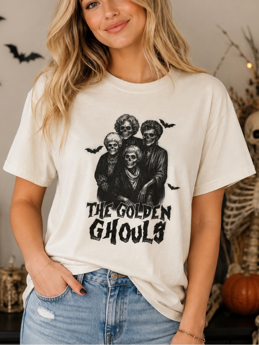 Golden Ghouls T-Shirt Custom Made to Order from Creations by Brie - DTG Print